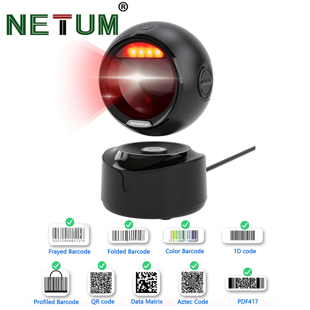 Wireless Barcode Scanner 2D Qr Laser - NETUM-escáner de código de barras automático,