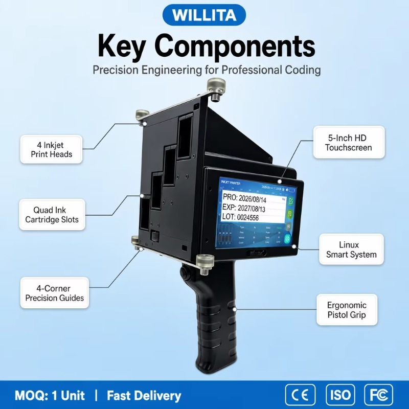 Pistola de impresión de inyecc - Handheld Inkjet Date Code Printer Gun reseña y precio