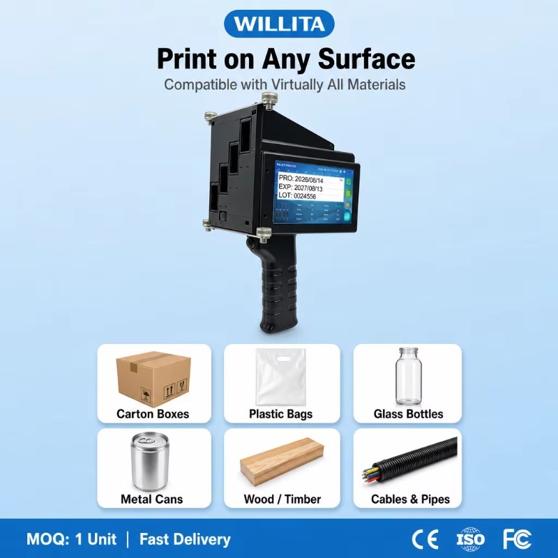 Pistola de impresión de inyecc - Handheld Inkjet Date Code Printer Gun reseña y precio
