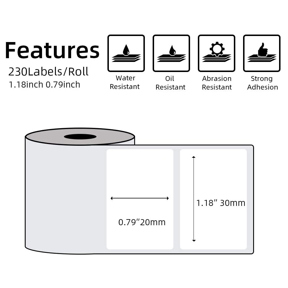 Papel adhesivo Phomemo para im - Round Sticker Thermal Labels Colored reseña y precio