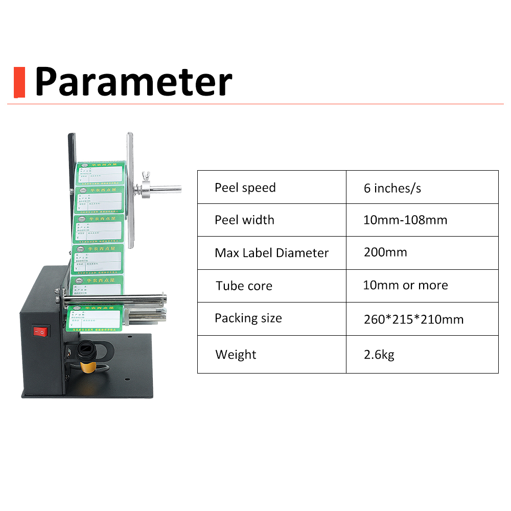 Dispensador automático de etiq - Label Dispenser Electric Peel Machine reseña y precio