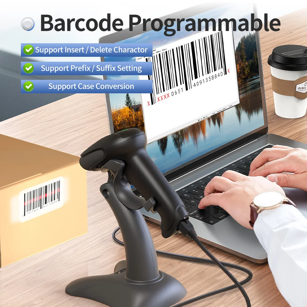 Escáner de Código de Barras In - Wireless Barcode Scanner 2D Qr Laser reseña y precio