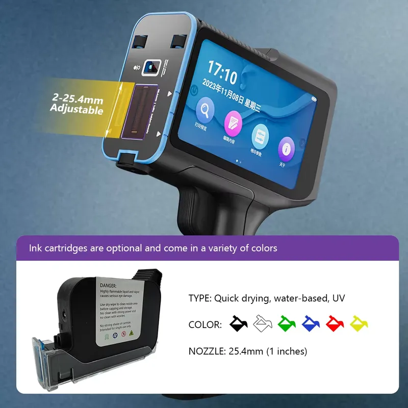 Impresora de inyección de tint - Handheld Inkjet Date Code Printer Gun reseña y precio