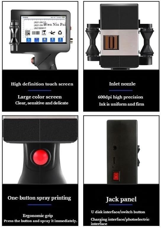 Pistola de impresora de inyecc - Handheld Inkjet Date Code Printer Gun reseña y precio