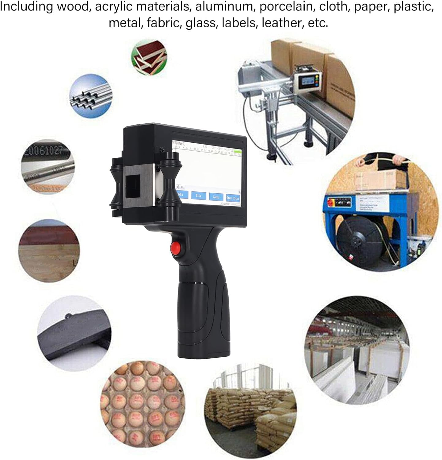 Pistola de impresora de inyecc - Handheld Inkjet Date Code Printer Gun reseña y precio