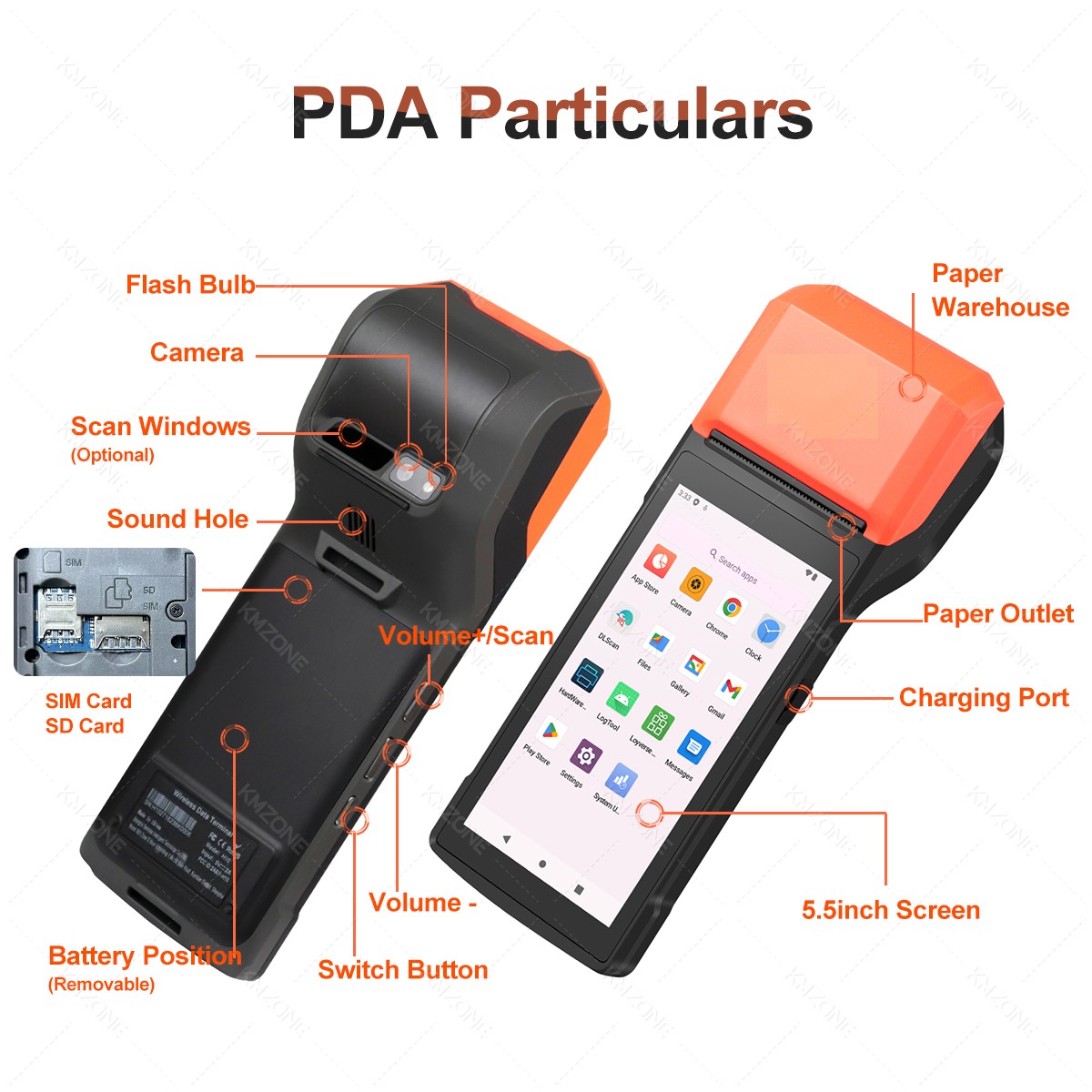 Impresora PDA portátil Android - Handheld Pda Scanner Android Barcode reseña y precio