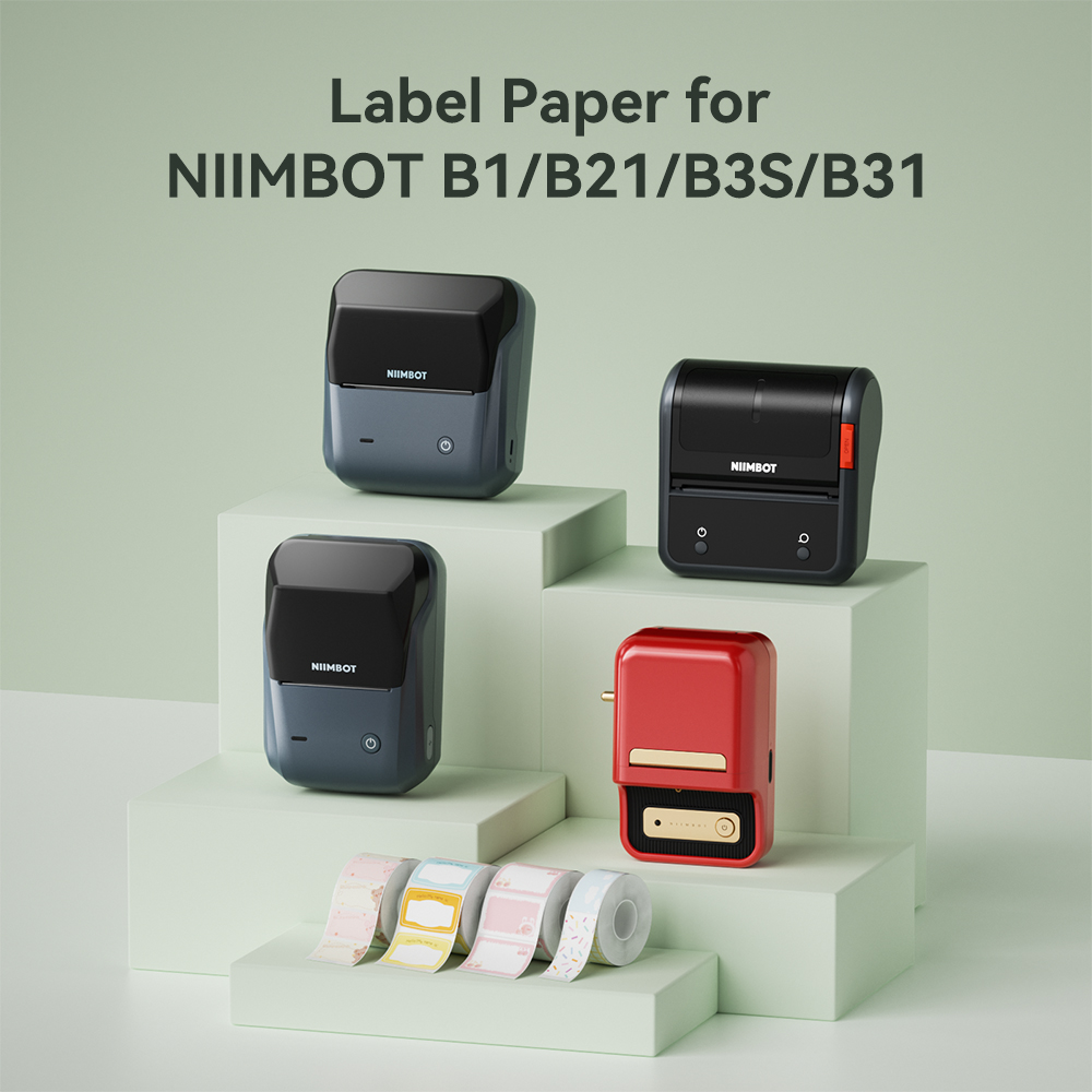 NIIMBOT-etiqueta adhesiva térm - Round Sticker Thermal Labels Colored reseña y precio
