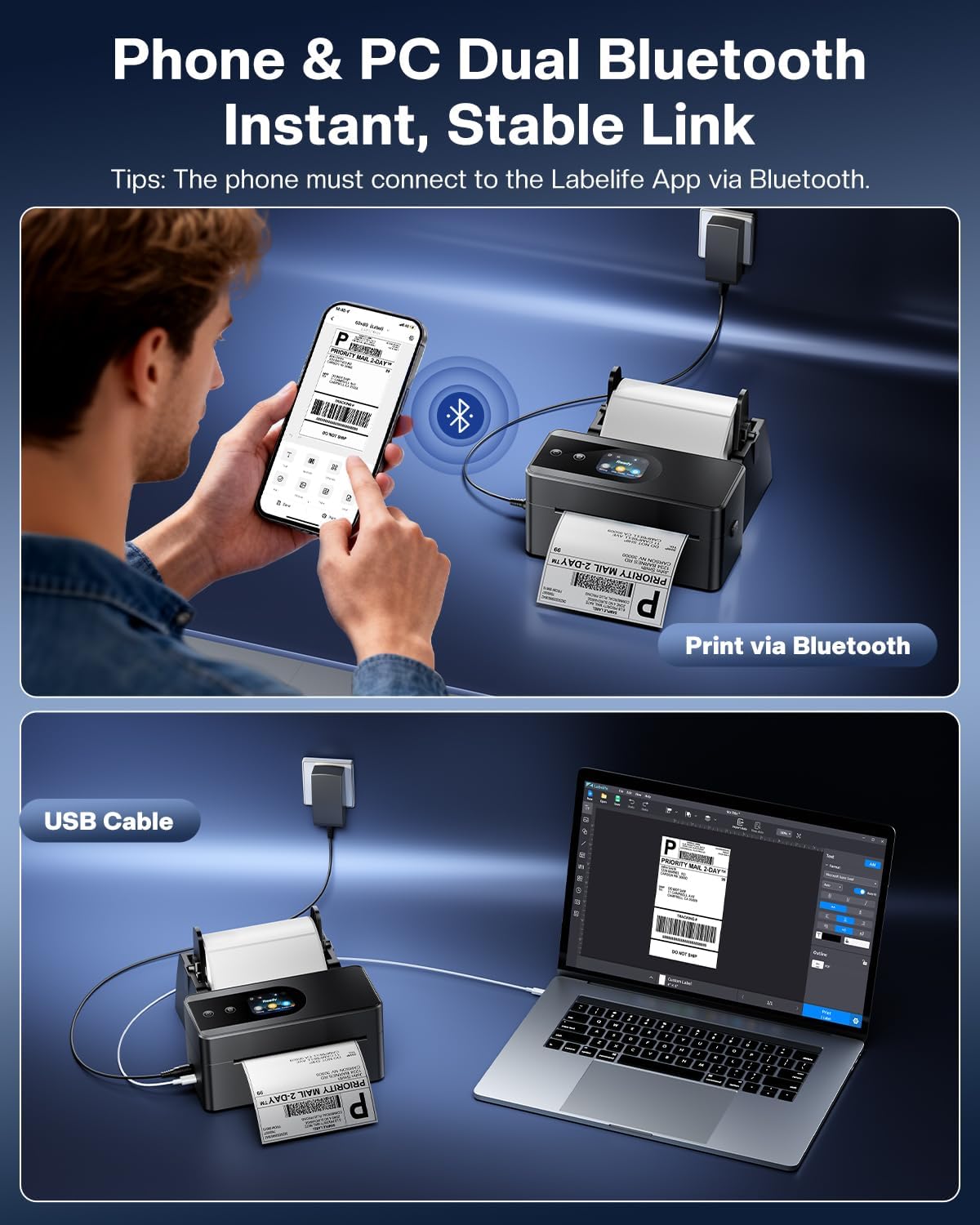 Impresora Térmica Phomem PM64D - Thermal Label Printer 4X6 Shipping reseña y precio