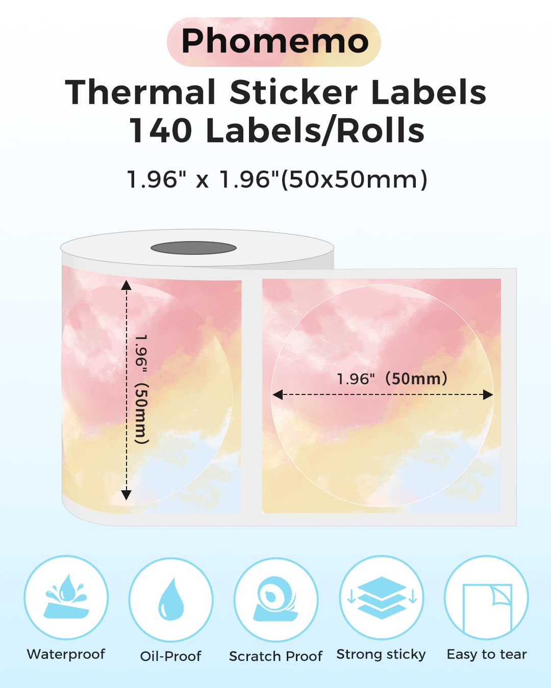 Etiqueta Adhesiva Térmica Circ - Round Sticker Thermal Labels Colored reseña y precio