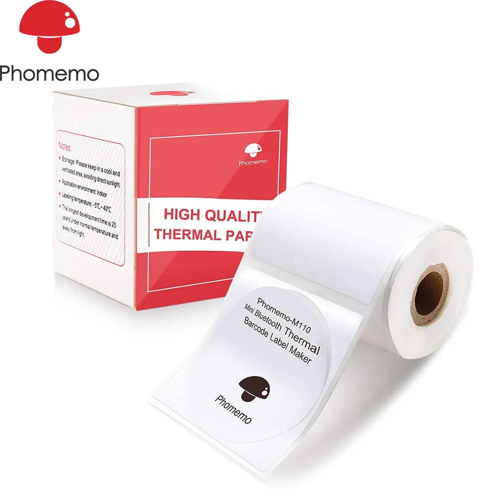 Papel térmico Phomemo para imp - Round Sticker Thermal Labels Colored reseña y precio