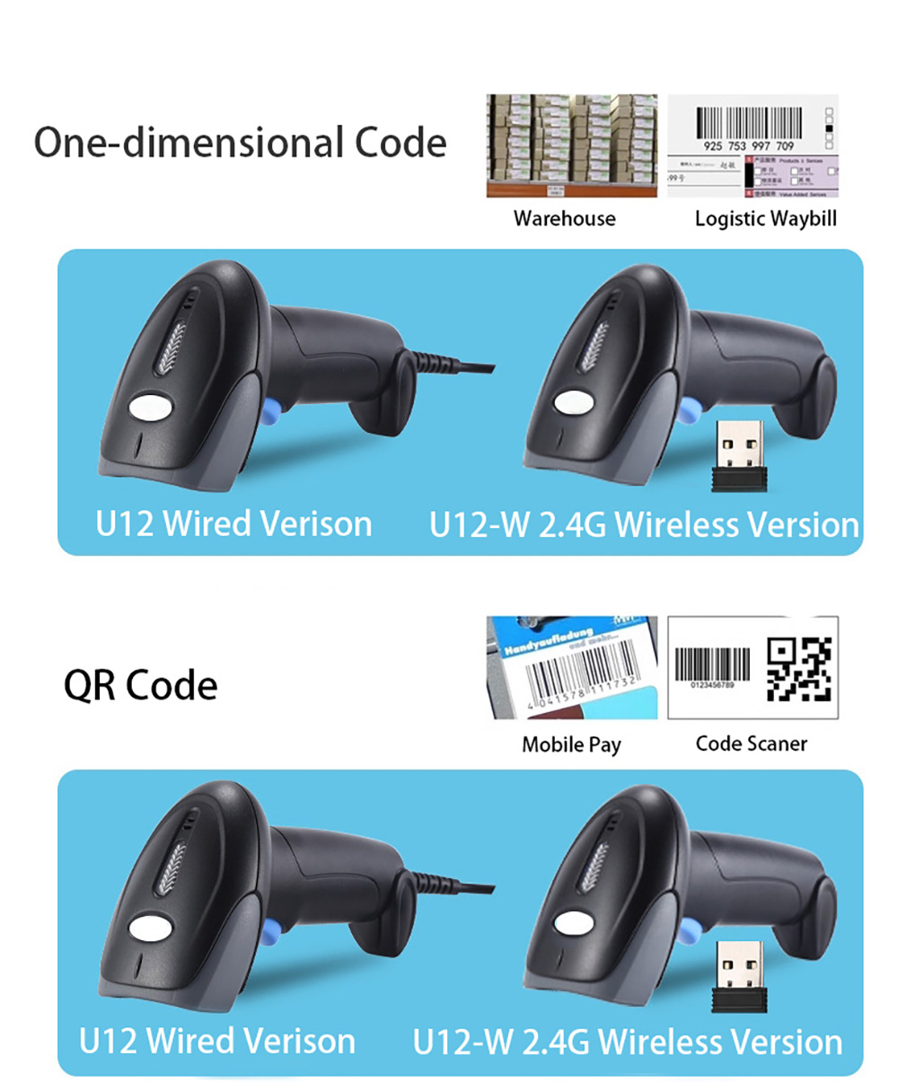 Escáner de código de barras po - Wireless Barcode Scanner 2D Qr Laser reseña y precio