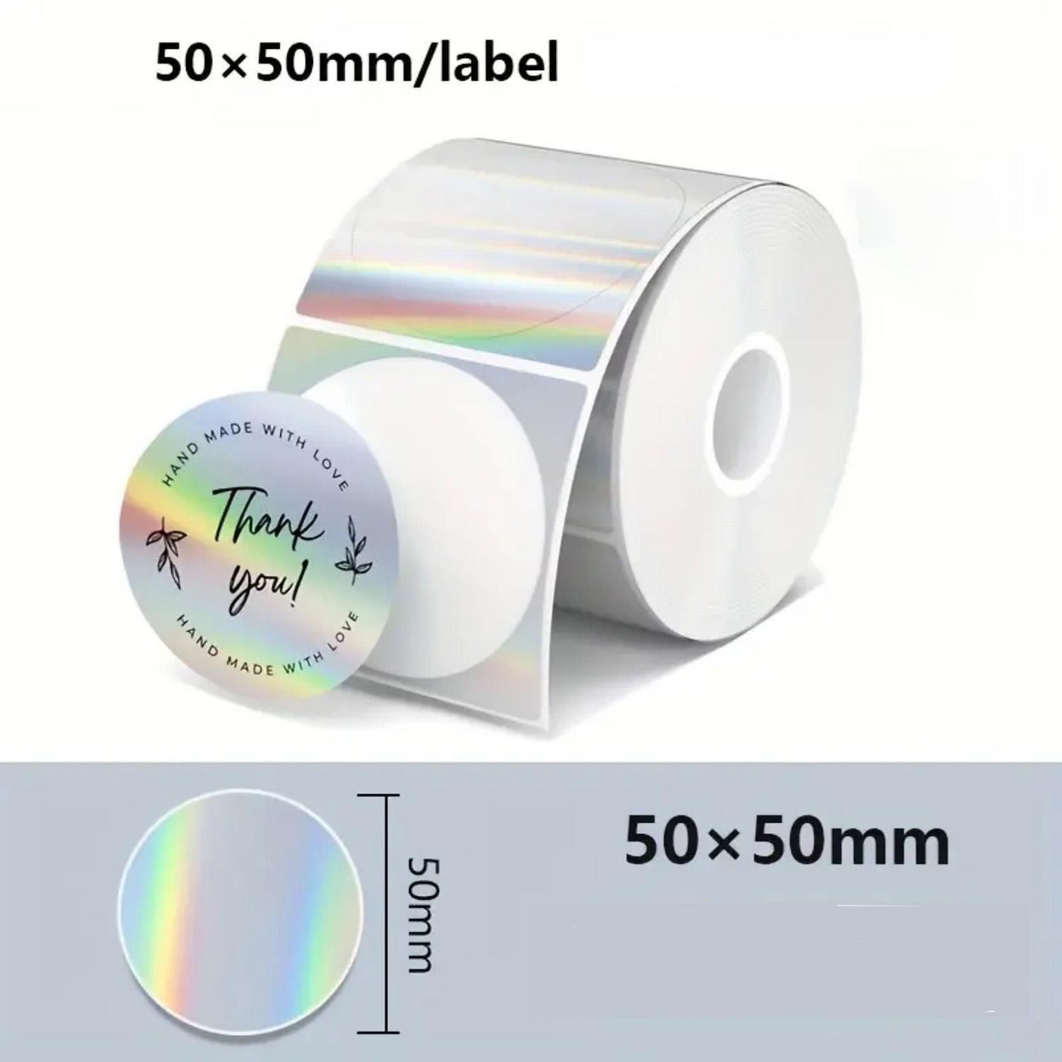 4 rollos de etiquetas térmicas - Round Sticker Thermal Labels Colored reseña y precio