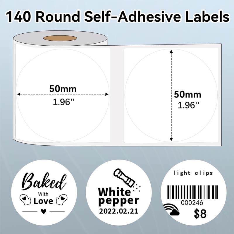 Rollo de etiquetas térmicas re - Round Sticker Thermal Labels Colored reseña y precio
