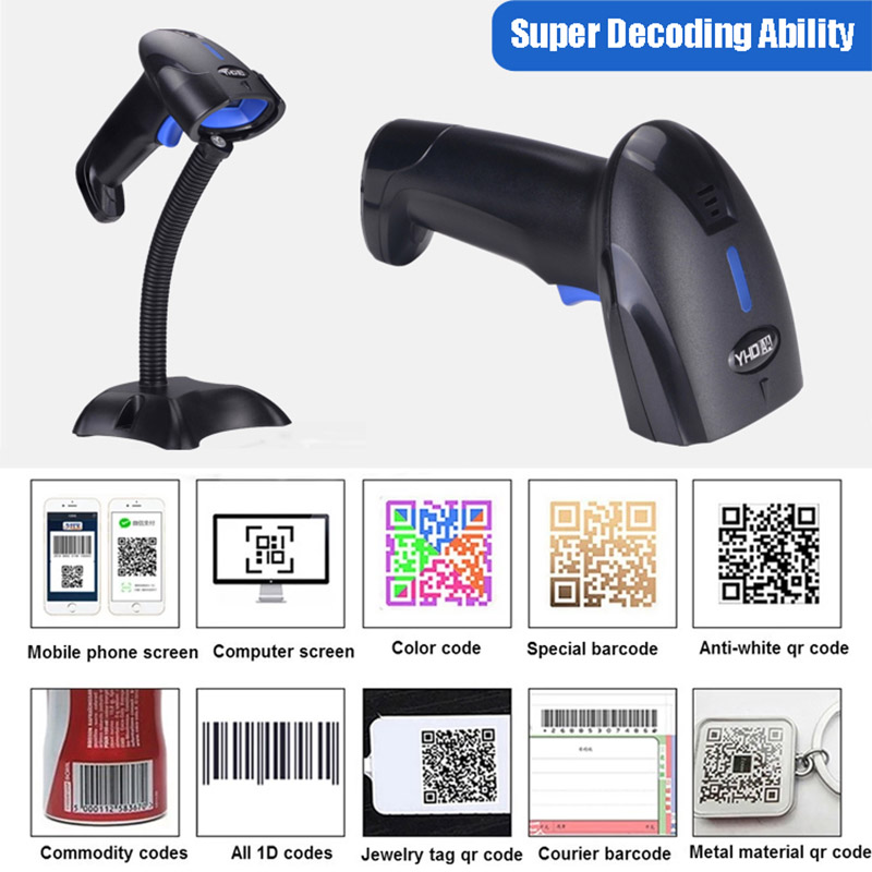 RS1100-escáner de código de ba - Wireless Barcode Scanner 2D Qr Laser reseña y precio