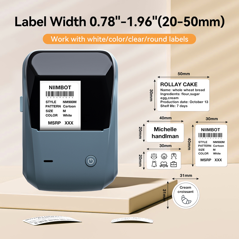 Niimbot-impresora de etiquetas - Round Sticker Thermal Labels Colored reseña y precio