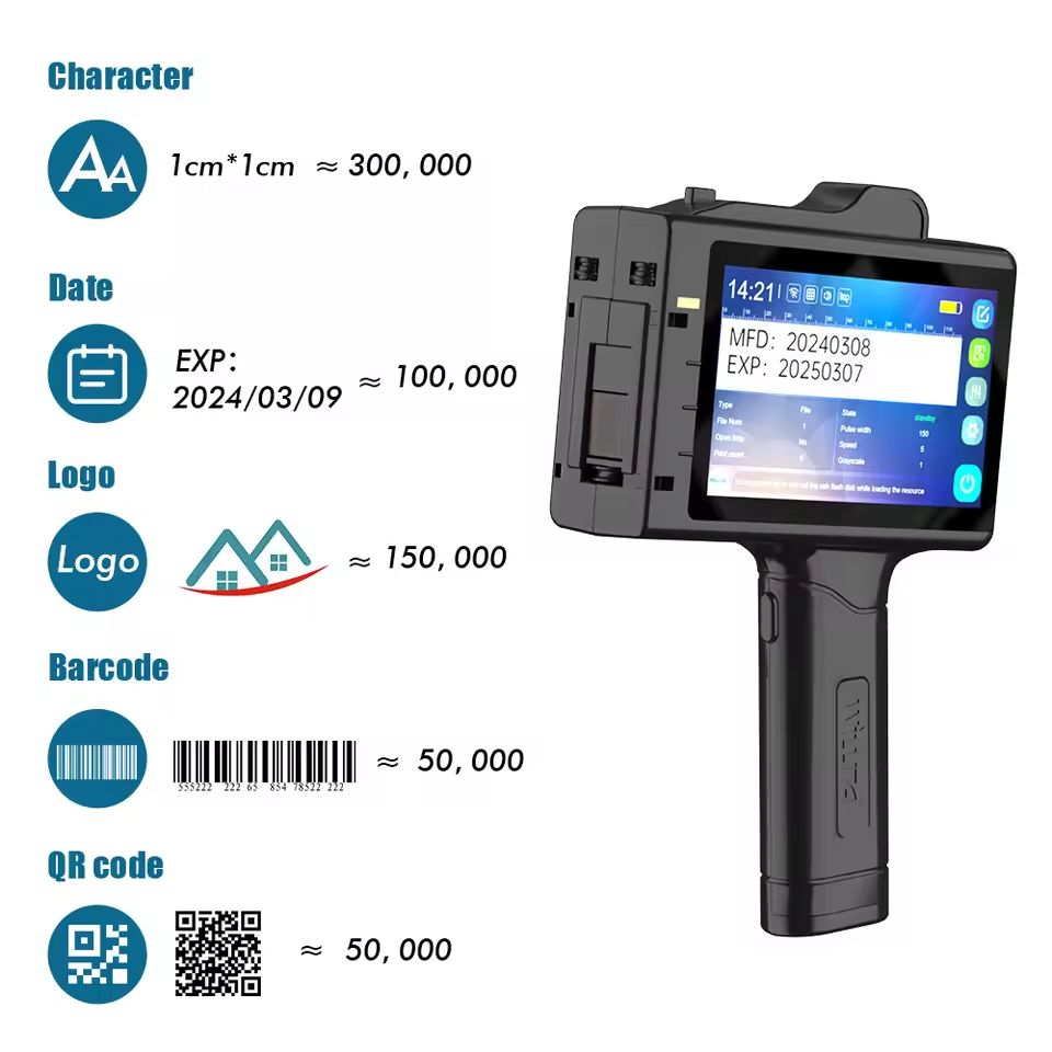 Impresora de Inyección de Tint - Handheld Inkjet Date Code Printer Gun reseña y precio