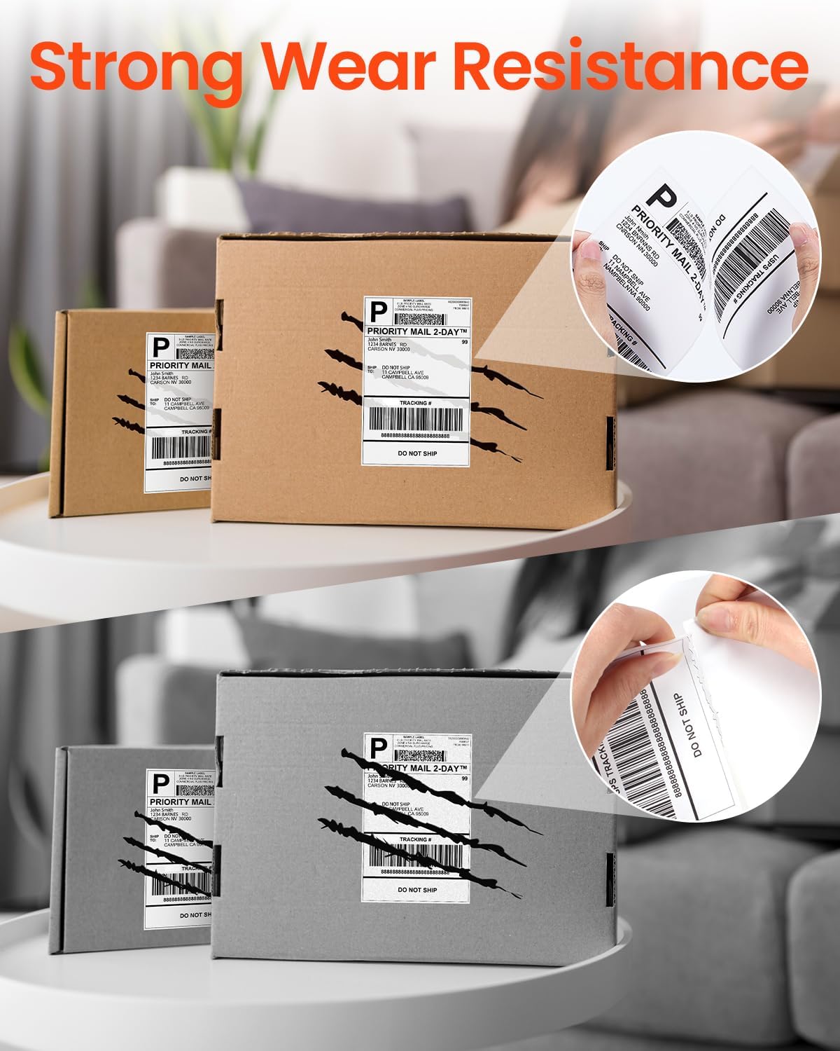 Etiquetas Térmicas Blancas par - Thermal Label Printer 4X6 Shipping reseña y precio