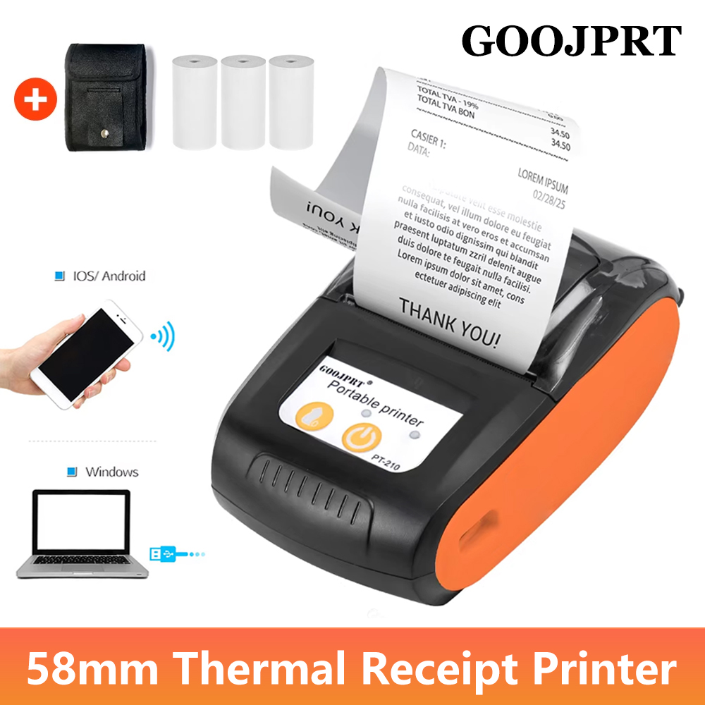 GOOJPRT Impresora térmica port - Bluetooth Portable Thermal Receipt Printer 58Mm reseña y precio