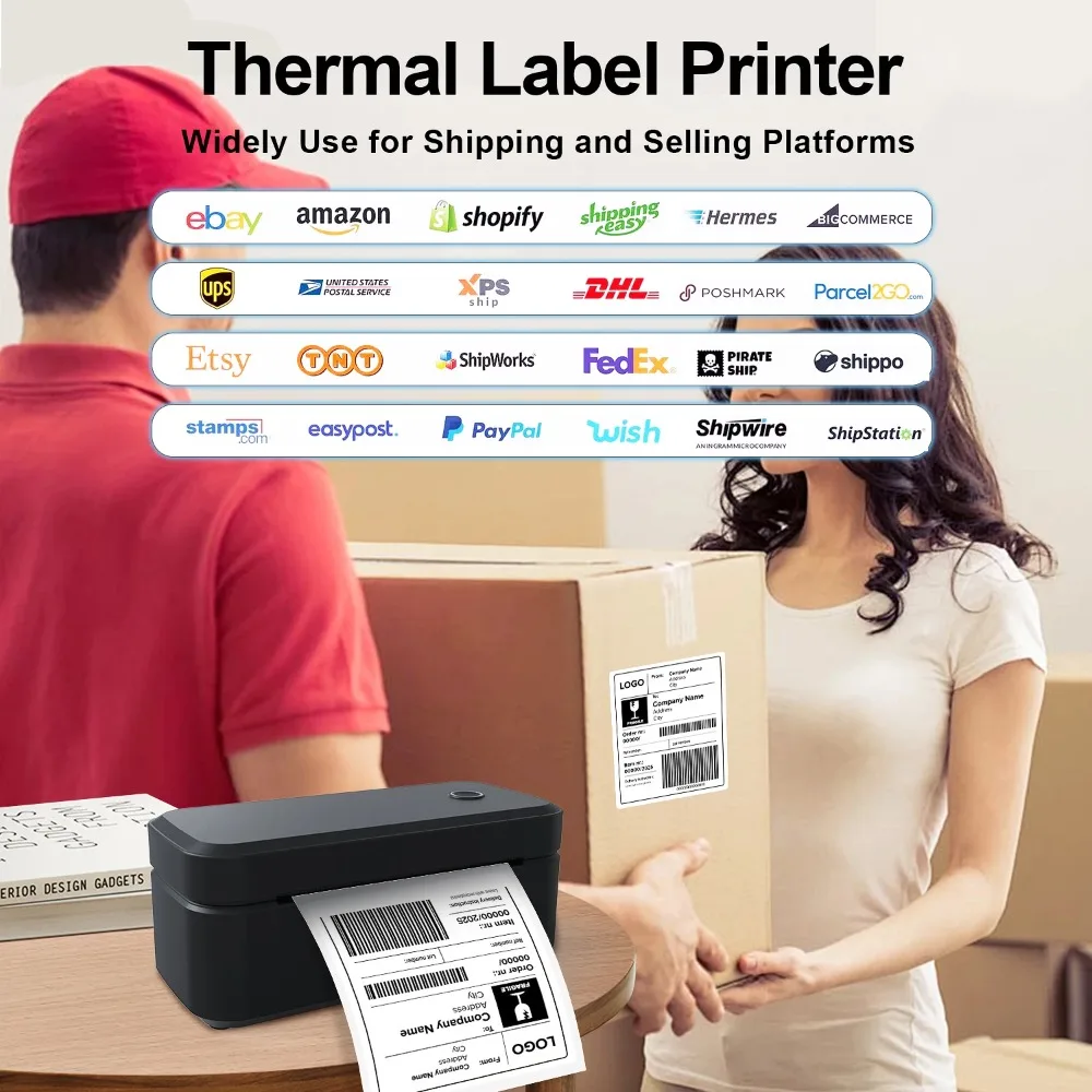Impresora de Etiquetas Térmica - Thermal Label Printer 4X6 Shipping reseña y precio