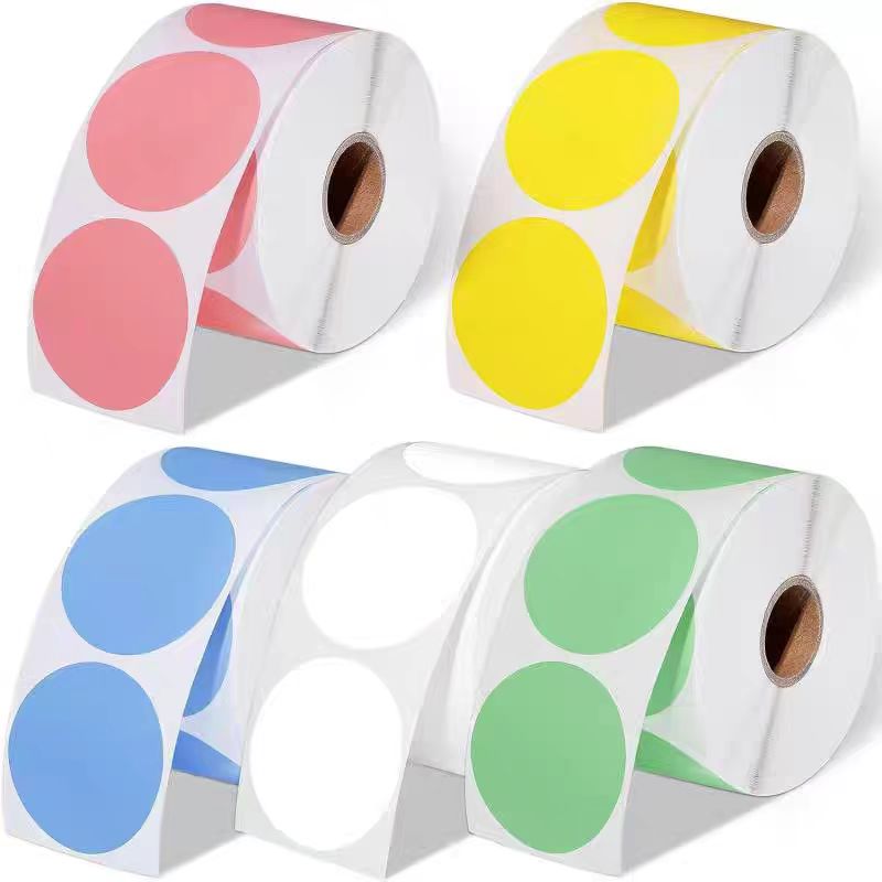 Papel de etiqueta térmica de C - Round Sticker Thermal Labels Colored reseña y precio