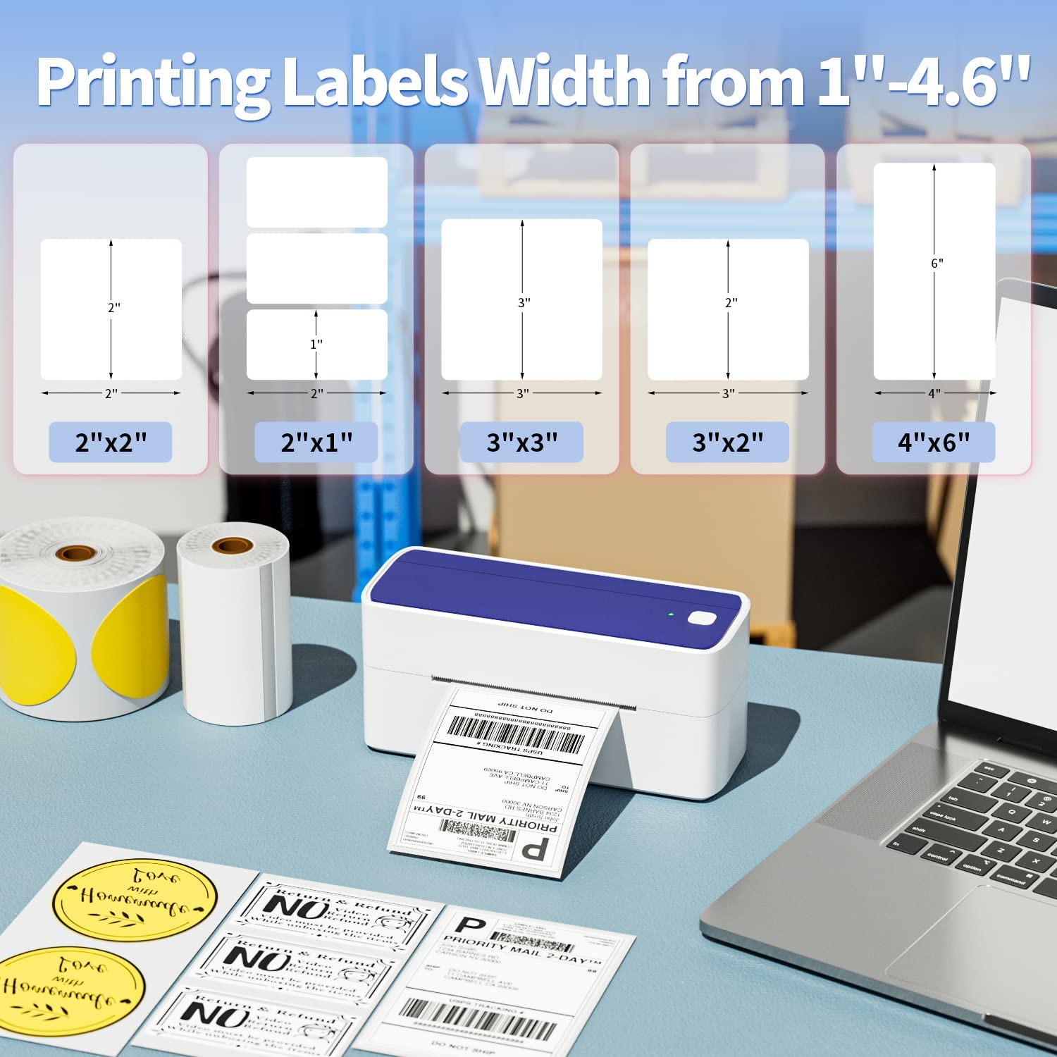 Impresora Térmica Multifunción - Thermal Label Printer 4X6 Shipping reseña y precio