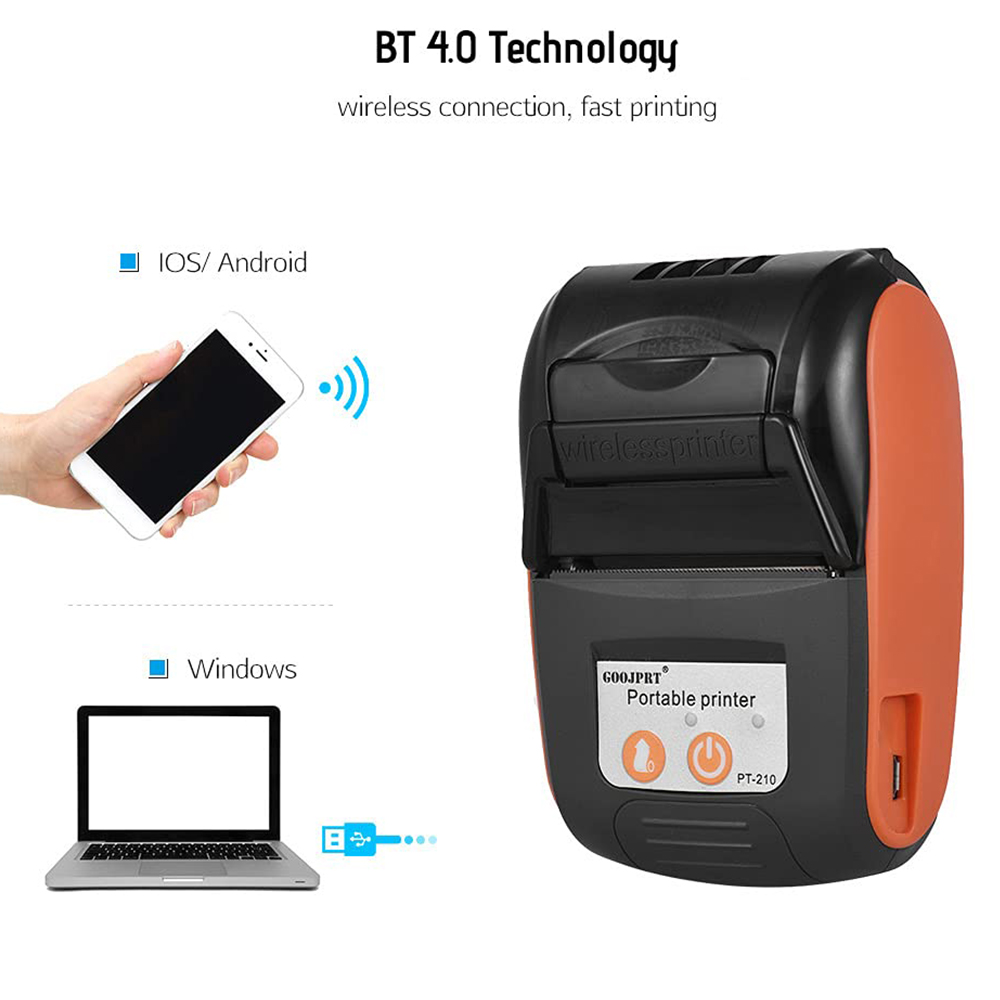 Mini impresora térmica portáti - Bluetooth Portable Thermal Receipt Printer 58Mm reseña y precio